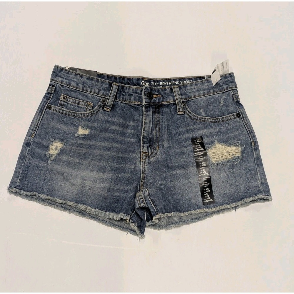 Y2K Coastal Cowgirl Distressed Denim Shorts Gap Sexy Boyfriend 4/27 NWT Festival